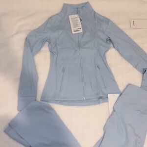 lululemon athletica Light Blue Leggings & Jacket Set